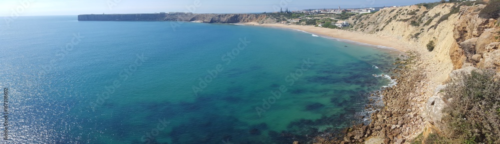 Landscapes of the Sagres coast in Portugal 