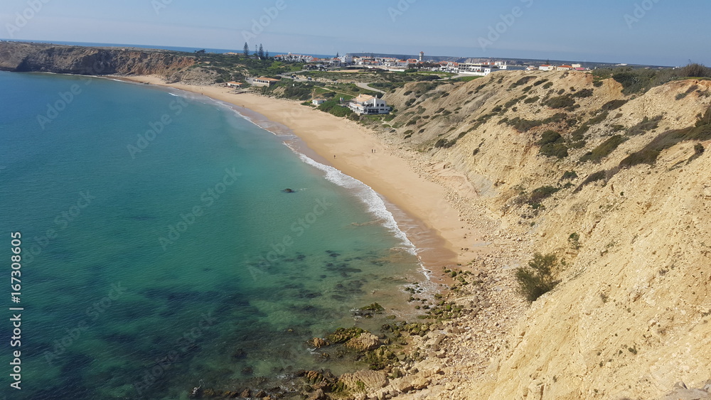 Landscapes of the Sagres coast in Portugal 