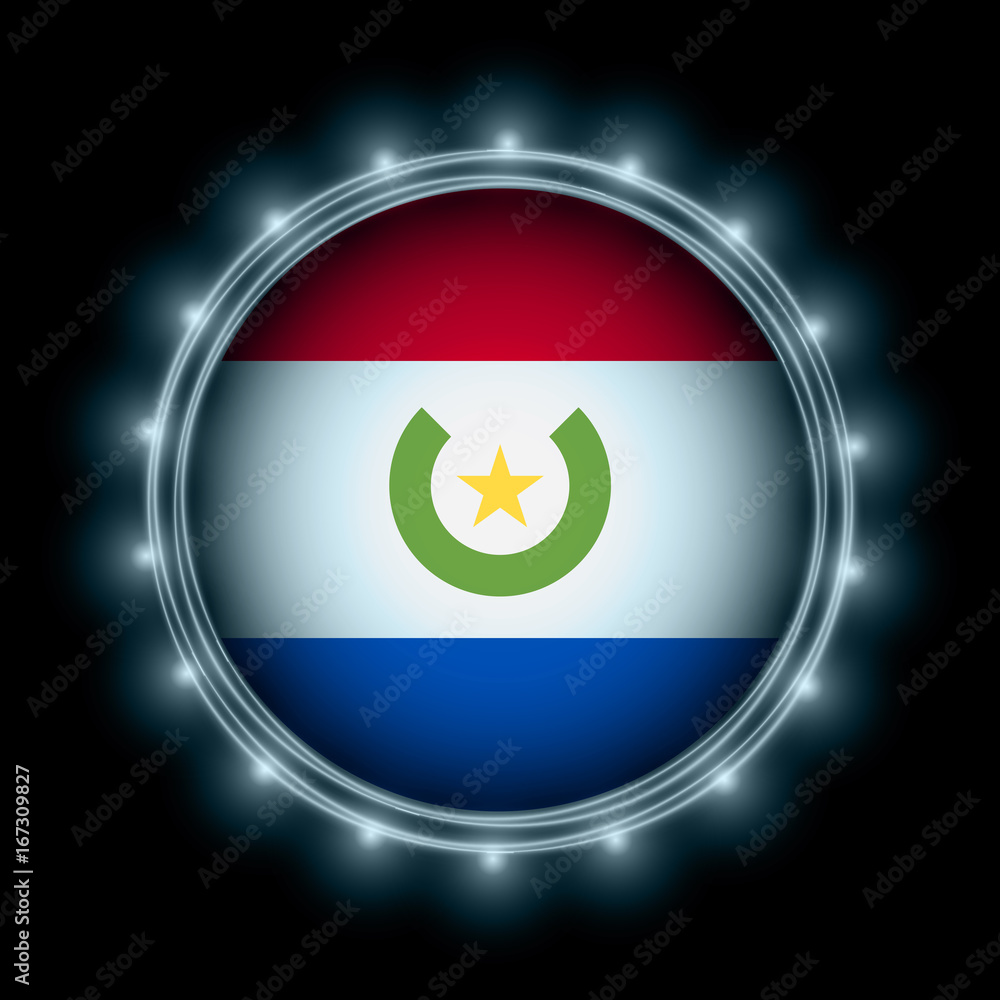 Paraguay flag in blue lightning Paraguay flag in blue lightning