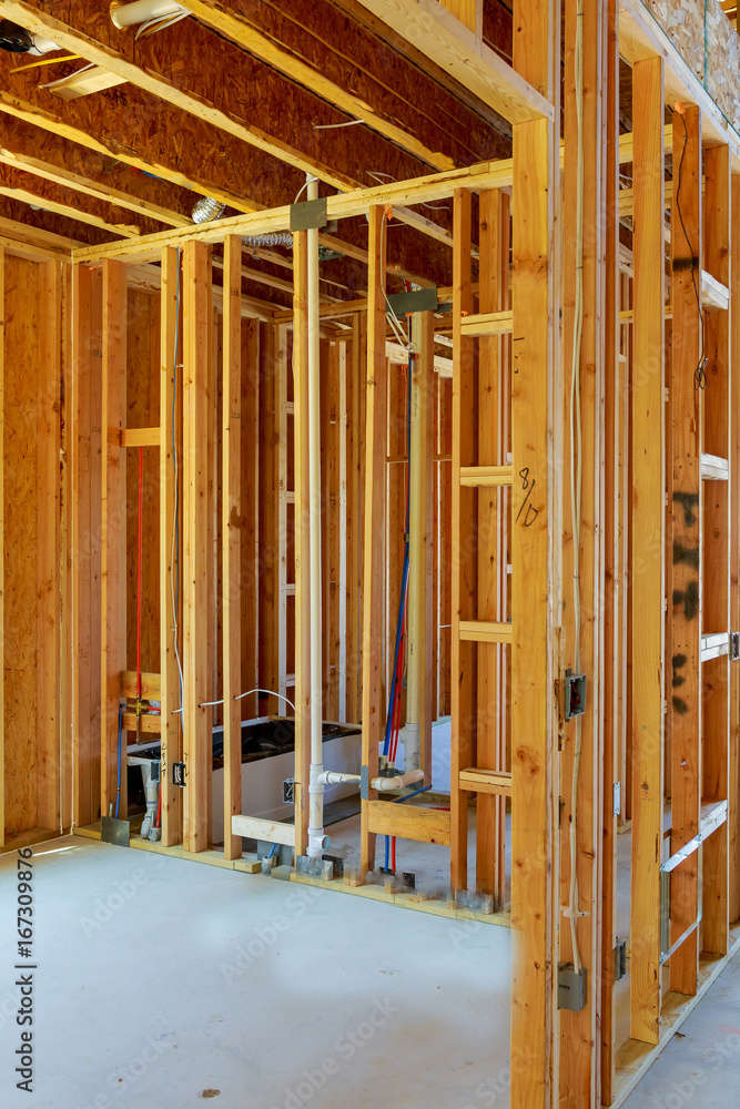 unfinished wood frame building or house unfinished wood frame building or house