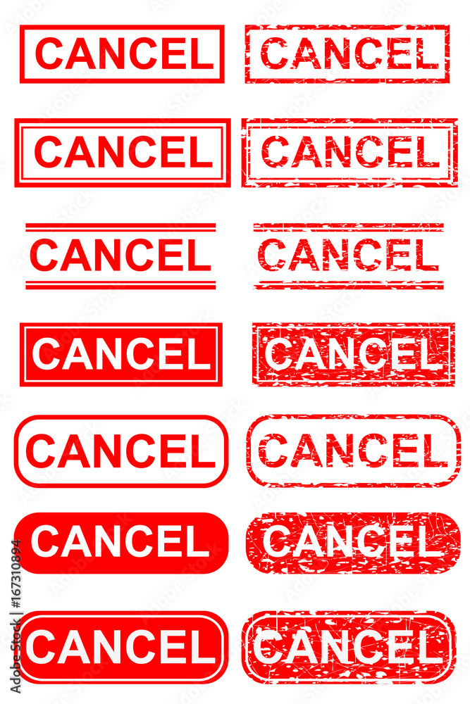 Various Rubber Stamp Effect : Cancel Various Rubber Stamp Effect : Cancel