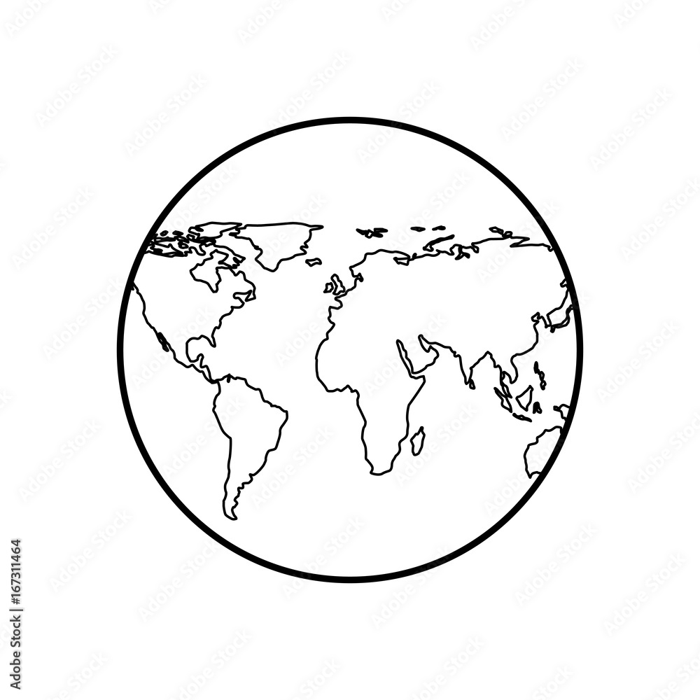 earth maps isolated icon vector illustration design