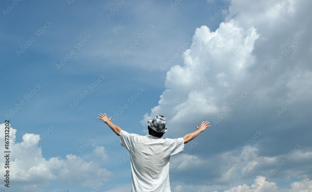 Man and sky Man and sky