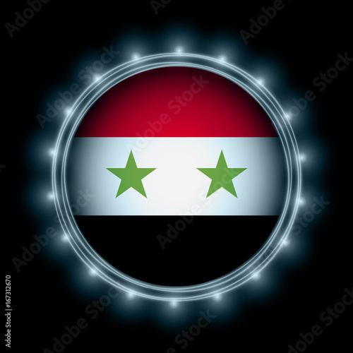Free Download Syria flag in blue lightning - GFXLoad