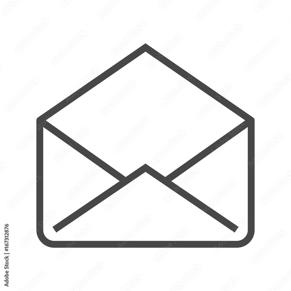 Mail Thin Line Vector Icon. Flat icon isolated on the white background. Editable EPS file. Vector illustration. Mail Thin Line Vector Icon. Flat icon isolated on the white background. Editable EPS file. Vector illustration.