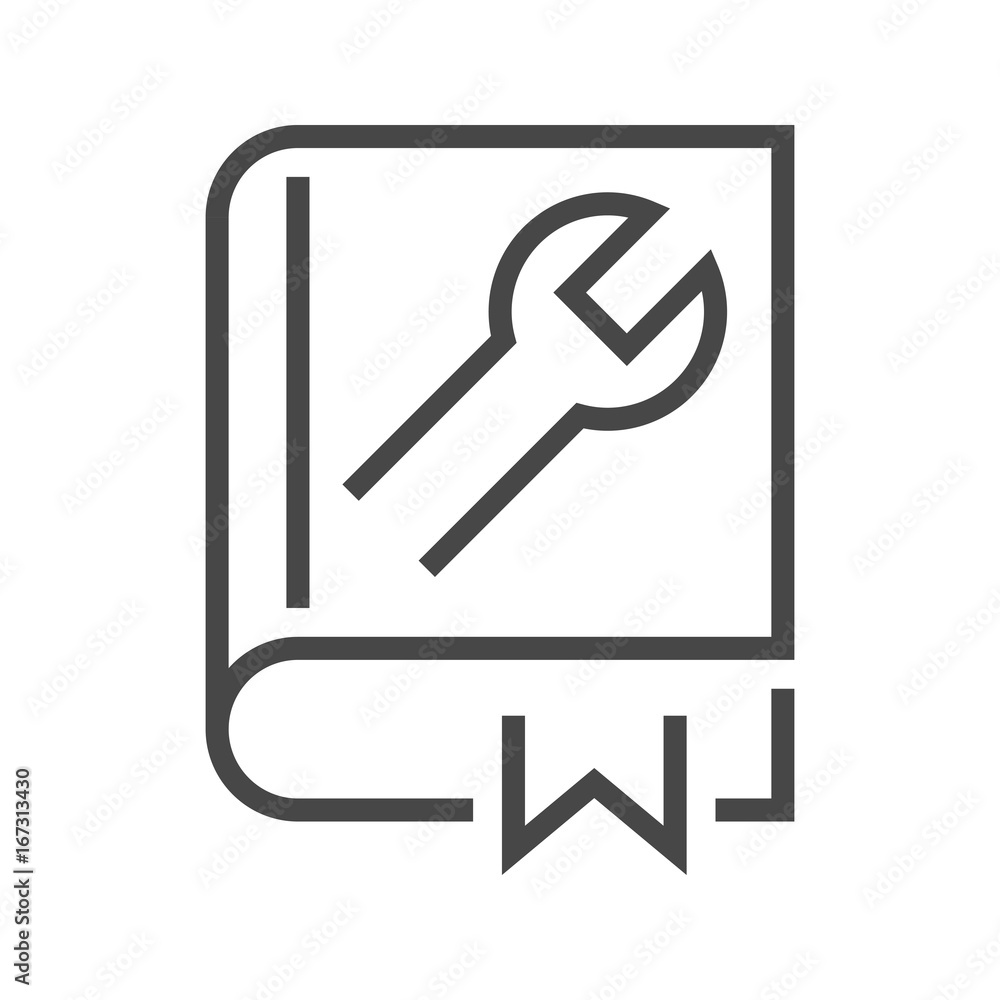 User Guide Book Thin Line Vector Icon. Flat icon isolated on the white background. Editable EPS file. Vector illustration. User Guide Book Thin Line Vector Icon. Flat icon isolated on the white background. Editable EPS file. Vector illustration.