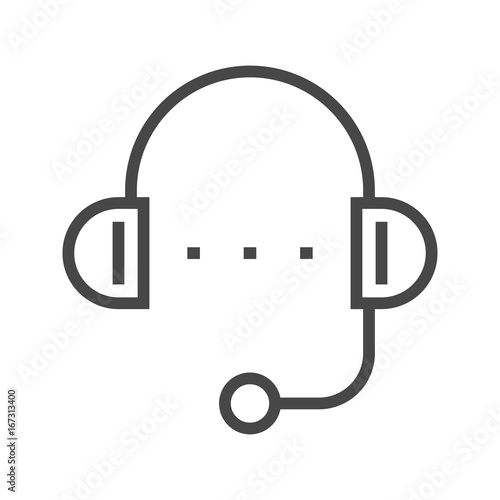 Support Thin Line Vector Icon. Flat icon isolated on the white background. Editable EPS file. Vector illustration.