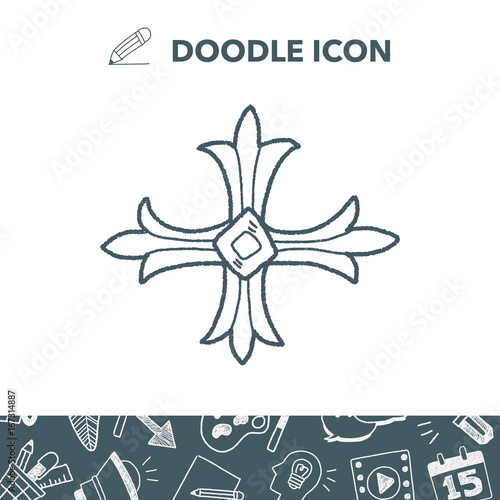 royal cross doodle
