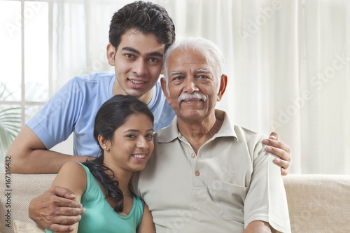 Portrait of a grandfather and grandchildren © IndiaPix