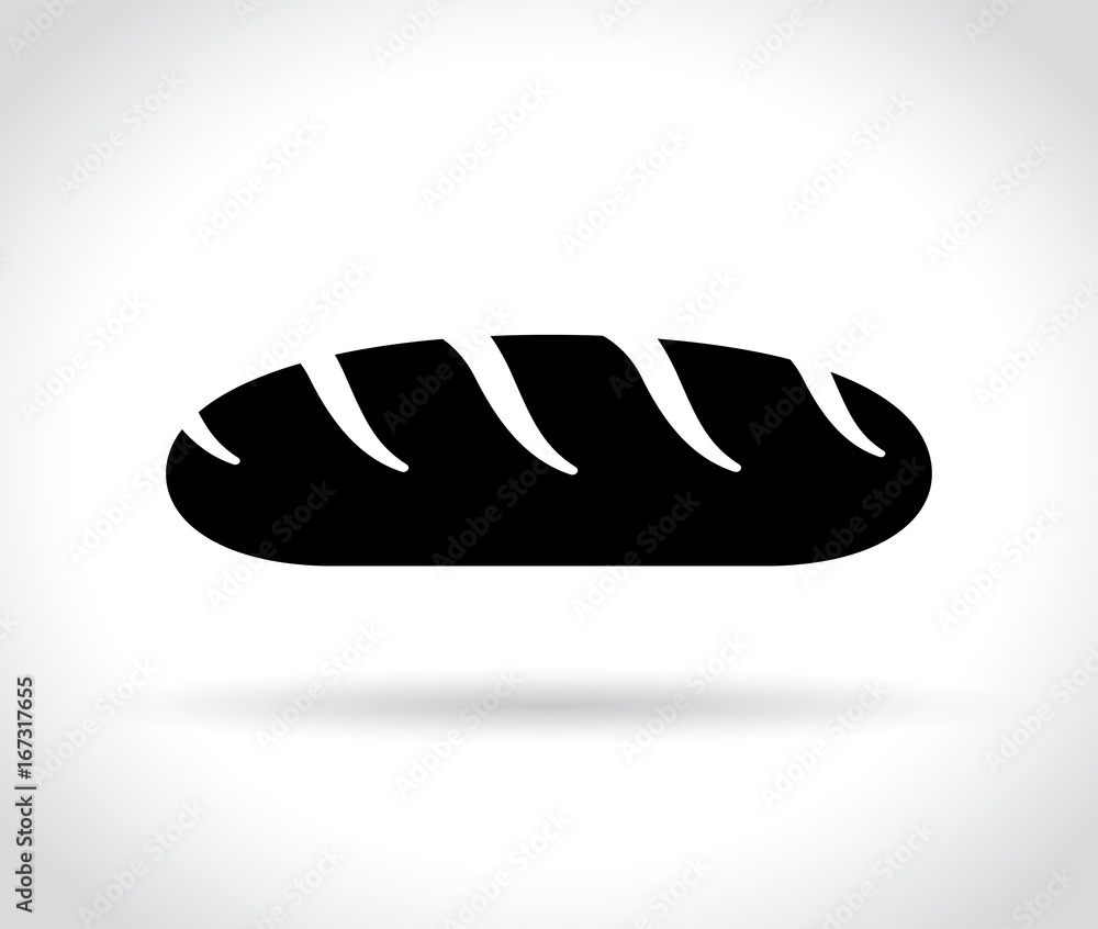bread icon on white background bread icon on white background