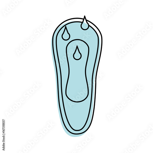 Female hygienic towel with drops blood vector illustration design