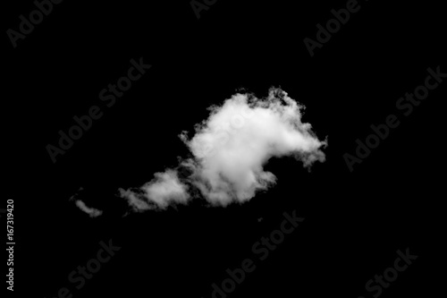 cloud isolated black background