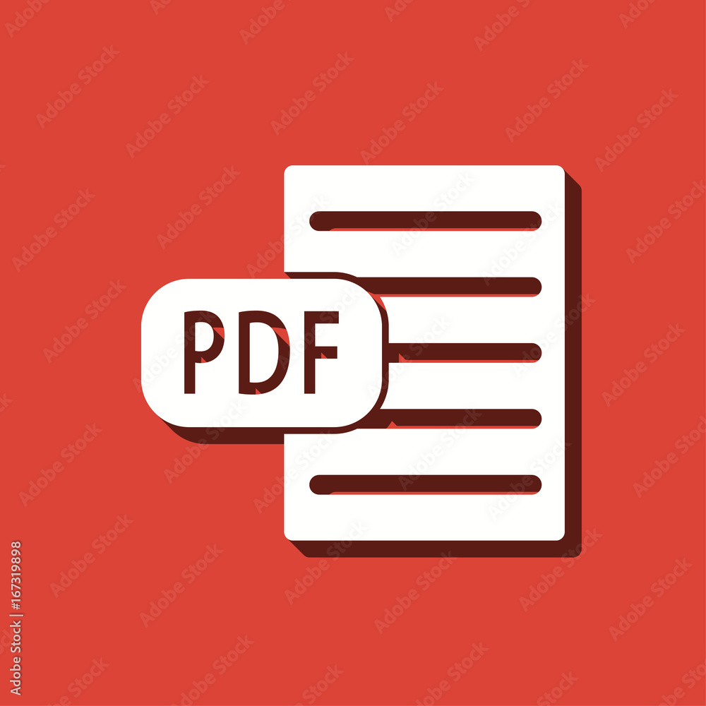 PDF - vector icon. PDF - vector icon.