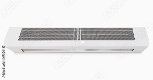 Air door, air curtain isolated on white with clipping path