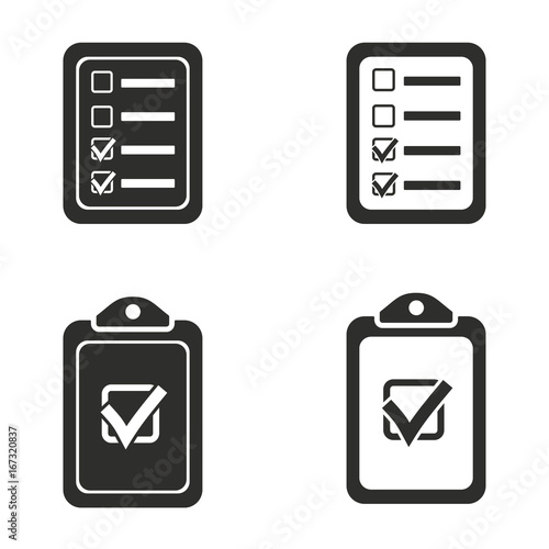 Checklist icon set.