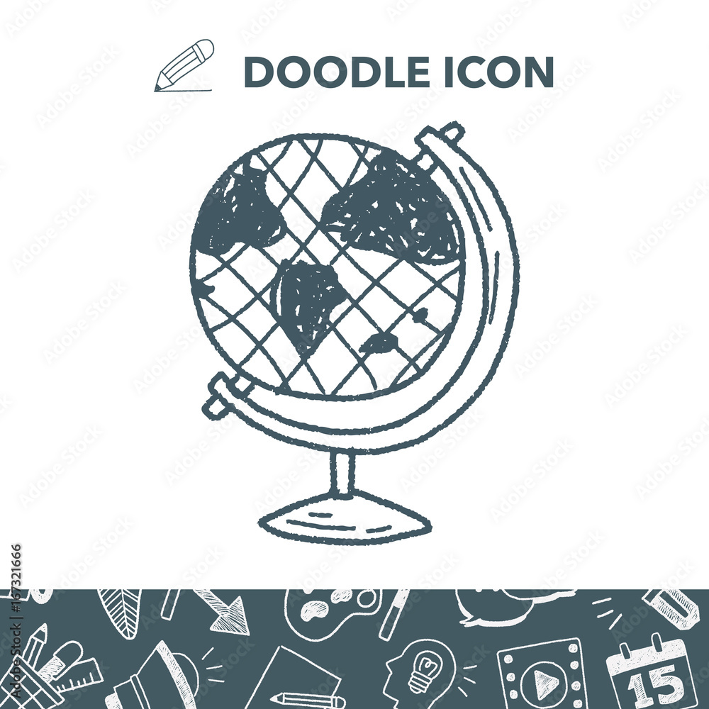 Obraz premium doodle globe