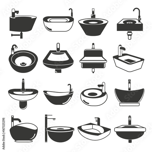 basin, sink icons