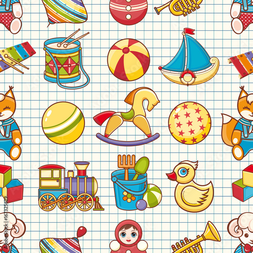 Child toy seamless pattern. Design element
