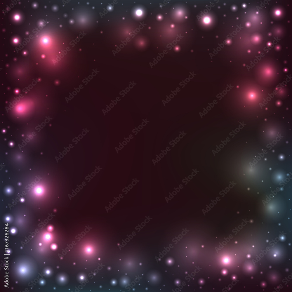 Abstract vector background with space and stardust. Beautiful neon background with glowing lights, postcard, invitation, poster, picture, card Abstract vector background with space and stardust. Beautiful neon background with glowing lights, postcard, invitation, poster, picture, card