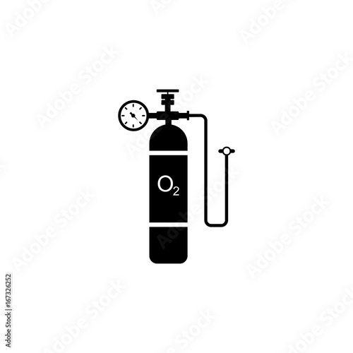 Oxygen cylinder vector icon