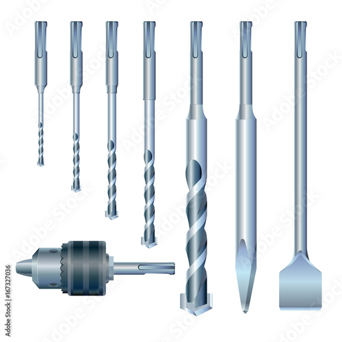 stock vector SDS drill for perforator