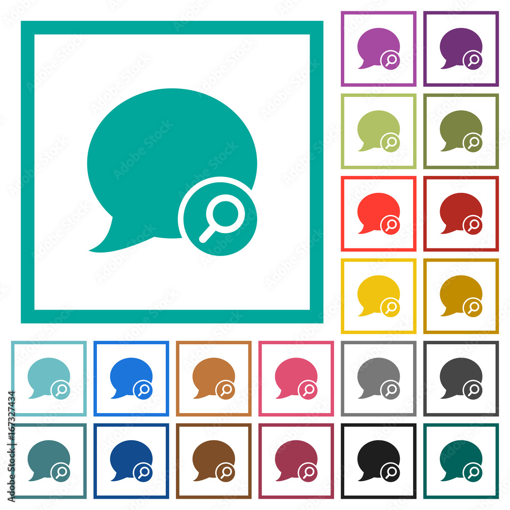 Find blog comment flat color icons with quadrant frames Find blog comment flat color icons with quadrant frames