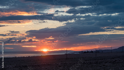 Kyrgyzstan Sunset Horizon