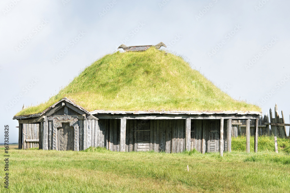 Reconstruction of a viking hut in Iceland Reconstruction of a viking hut in Iceland