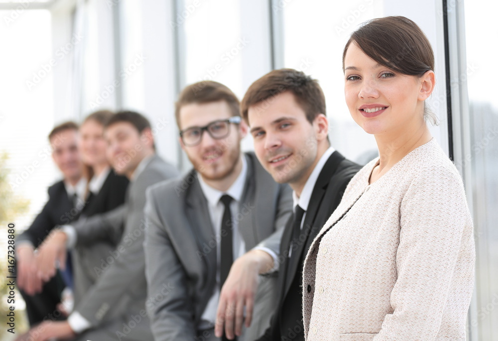 woman Manager and group business people in office woman Manager and group business people in office