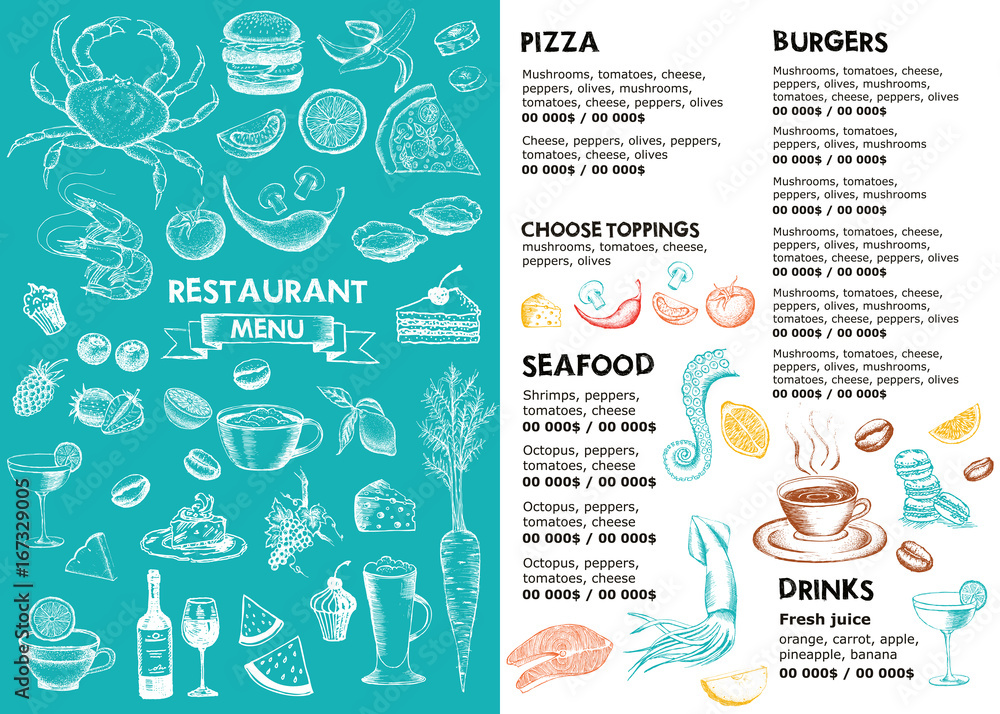 Restaurant cafe menu
