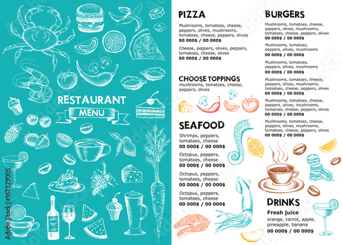 Restaurant cafe menu
