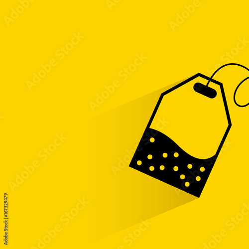 tea on yellow background