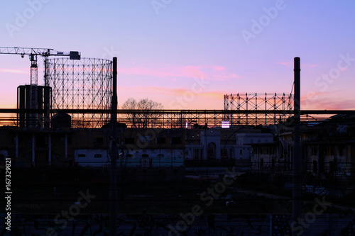 metopolitan skyline at the sunset
