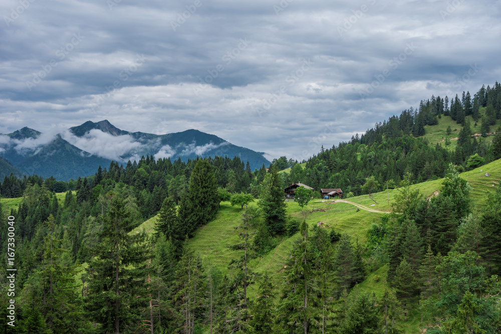 Obraz premium The mountains of Alps in Bavaria, Germany