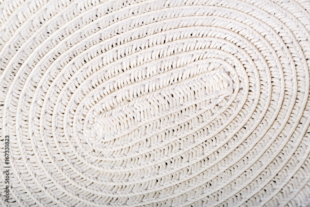 Fototapeta premium Straw Hat, Whirlpool Weave Pattern Detail