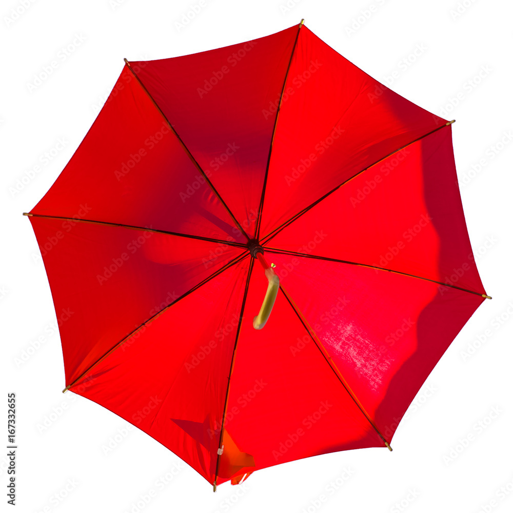 parasol rouge, fond blanc parasol rouge, fond blanc