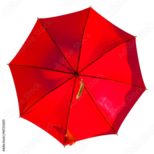  parasol rouge  fond blanc 
