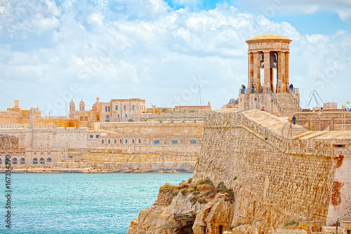 Coast and the port of Valletta, memorial siege photo