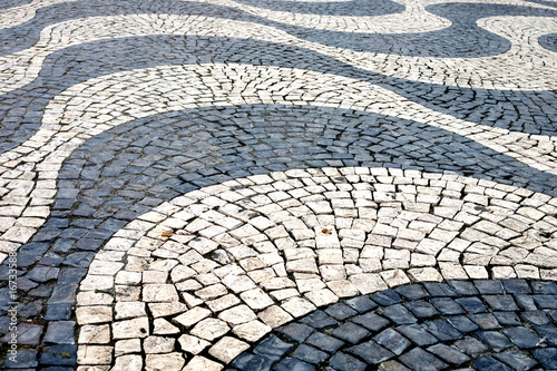 Lisbon coblestone pavement