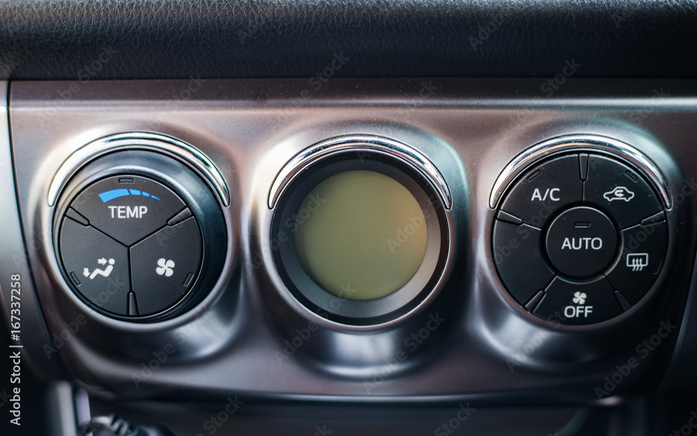 Fototapeta premium Car dashboard. Air conditioning system