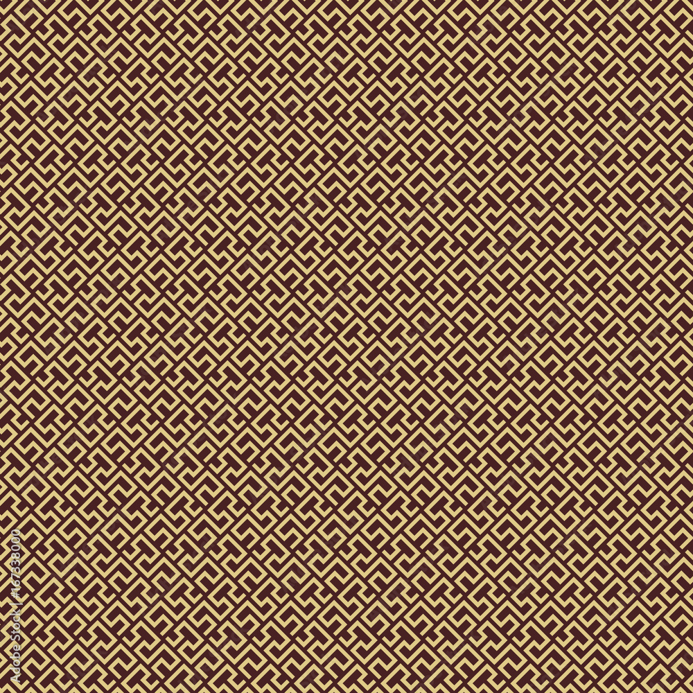 Seamless background for your designs. Modern vector brown and golden ornament. Geometric abstract pattern Seamless background for your designs. Modern vector brown and golden ornament. Geometric abstract pattern