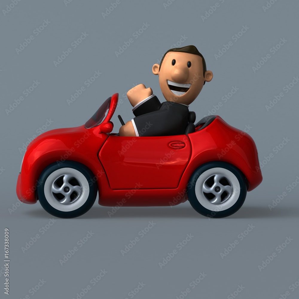 Cartoon businessman - 3D Illustration Cartoon businessman - 3D Illustration