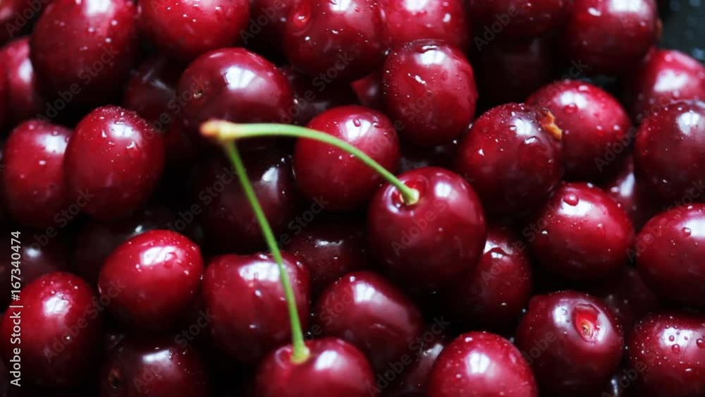 Rotating Ripe Cherries Rotating Ripe Cherries