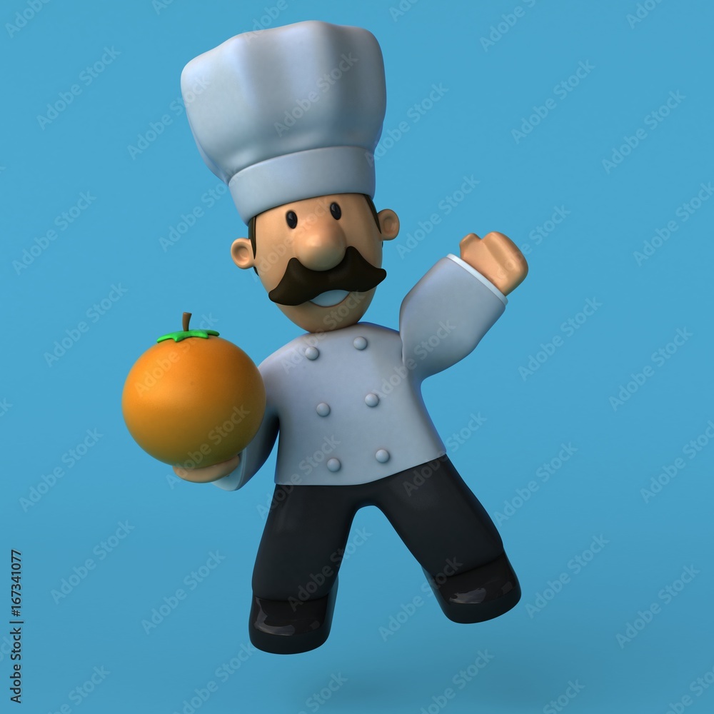 Fun chef - 3D Illustration Fun chef - 3D Illustration