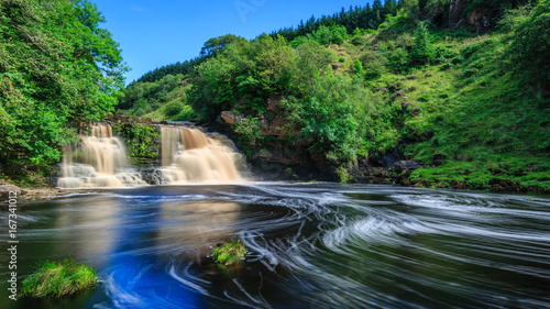Crammel Linn waterfall  Northumberland  England