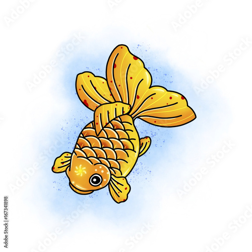 Carp koi fish. Tattoo design. Cartoon illustration, hand drawn style. Stock Photo | Adobe Stock Carp koi fish. Tattoo design. Cartoon illustration, hand drawn style. Stock Photo | Adobe Stock