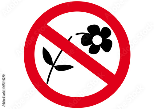 Schild Pflanzen beschädigen verboten
