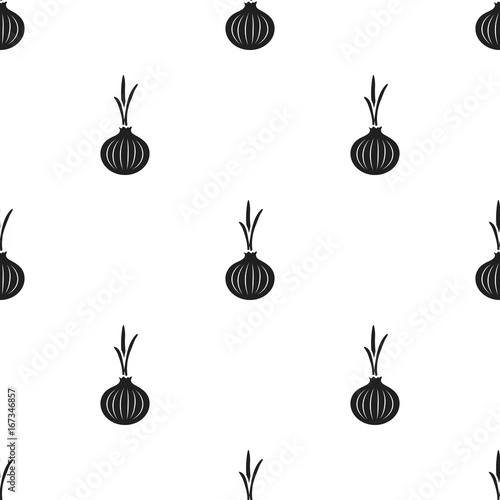Onion icon black. Singe vegetables icon from the eco food black.