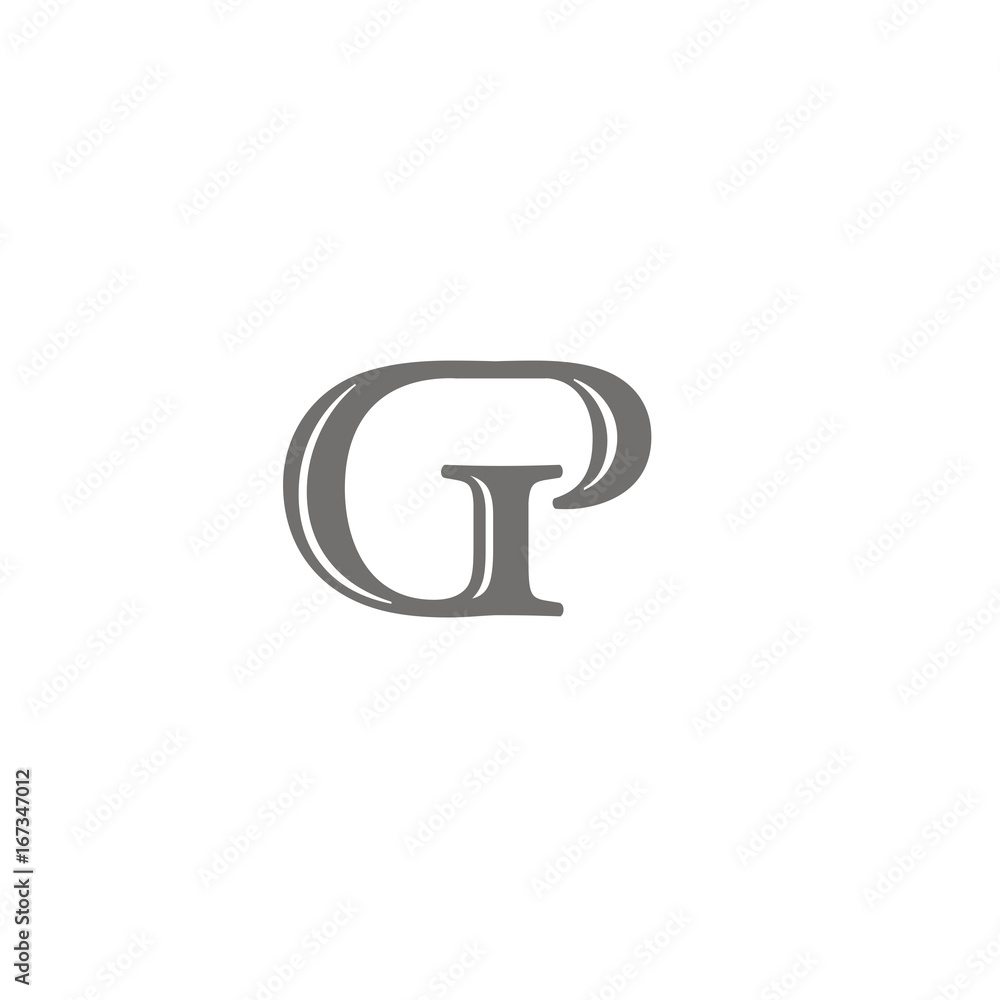 GP Initial Monogram Logo / Letter G & P logo GP Initial Monogram Logo / Letter G & P logo