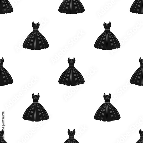White fluffy wedding dress for a girl. Wedding wear.Women clothing single icon in black style vector symbol stock illustration.